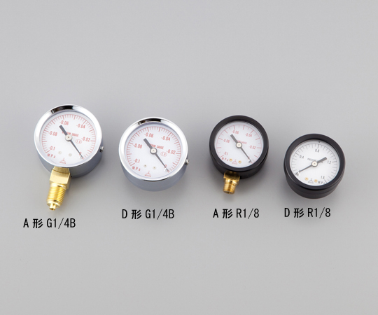 1-7515-07 小型圧力計D形 φ40 R1／8 2.5