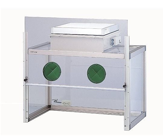 1-7618-03 粉体計量用ドラフト（手窓付）900×553×780mm 庫内コンセント