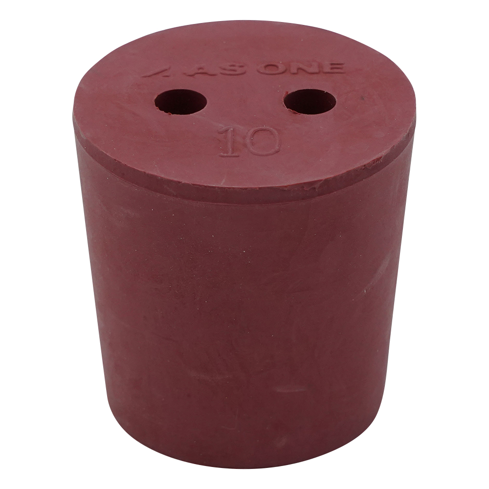 1-7649-03 Red Rubber Plug with Hole Size 1 Pc 10 【AXEL GLOBAL】ASONE