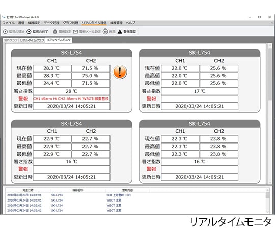 佐藤計量器製作所1-7793-11　記憶計（R）　温度一体型 SK-L751