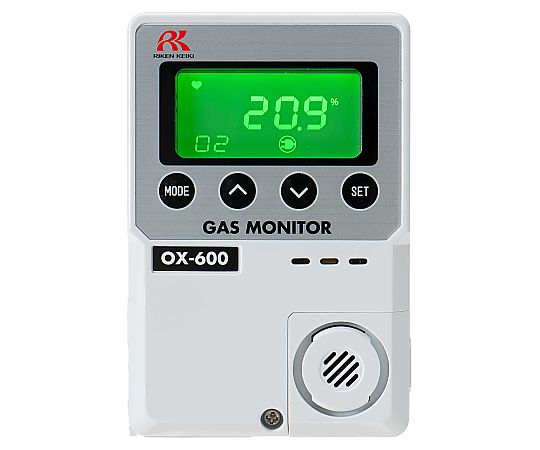 簡易定置型酸素濃度計  OX-600(0-25vol%)ﾘﾓｰﾄｾﾝｻｰ(5m)AC100V仕様 OX-600-05・AC