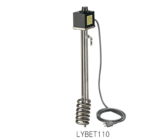 1-8024-11 サーモスタット付投込みヒーター 特殊耐蝕鋼チタン 1kW LYBET110＞