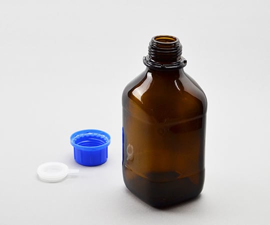 VITLAB1-8232-01茶褐色ガラスボトル（全体コーティングタイプ）ＧＬ－３２角形１００ｍＬ【1本】(as1-1-8232-01)