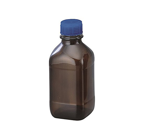 VITLAB1-8232-03茶褐色ガラスボトル（全体コーティングタイプ）ＧＬ－３２角形５００ｍＬ【1本】(as1-1-8232-03)