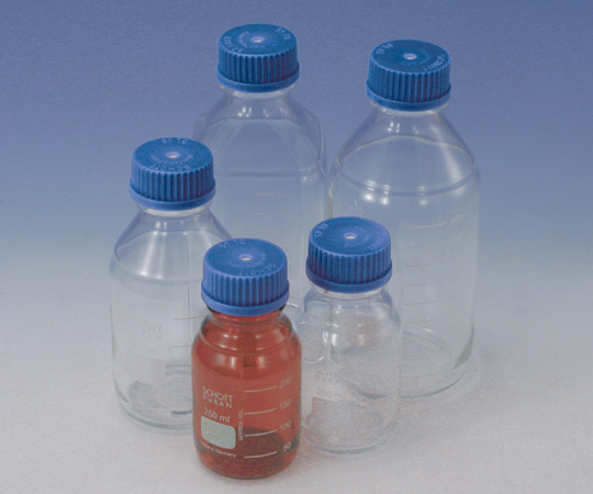［取扱停止］ねじ口瓶用キャップ（青・GL45用）　オートクレーブ滅菌可能　10個入　017200-457A
