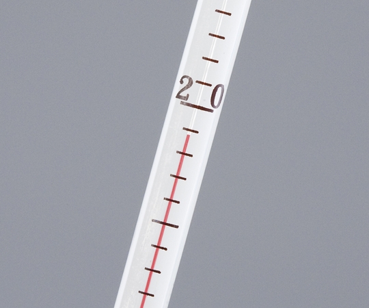 1-8277-03 フッ素樹脂被膜温度計 0～150℃ アルコール JC-2218