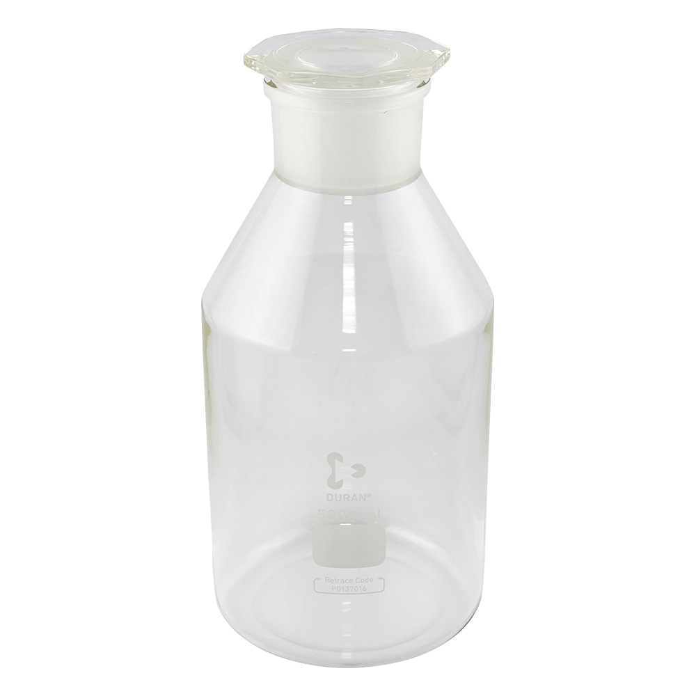 1-8398-07 試薬瓶（広口・栓付き）（デュラン(R)） 白 5000mL 211857307 【AXEL】 アズワン