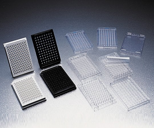 【滅菌】Falcon1-8425-07セルカルチャープレート白色マルチウェルプレート・平底フタ付き96ウェル【1箱(5枚×10袋入)】(as1-1-8425-07)