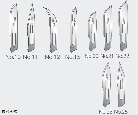 1-8546-12 メスホルダーNO.4用替刃 200枚 NO.21