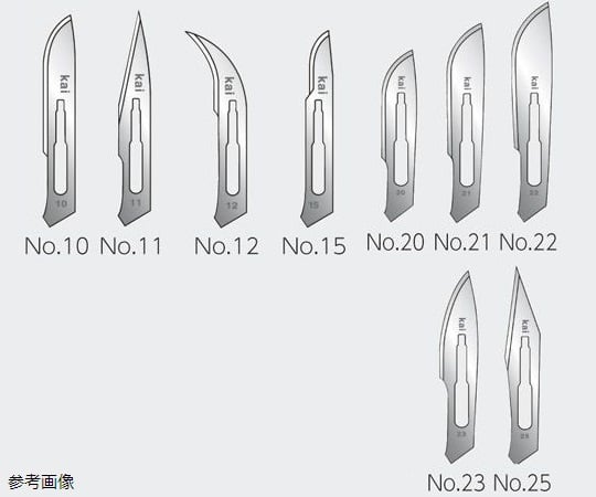 1-8546-13 メスホルダーNO.4用替刃 200枚 NO.22