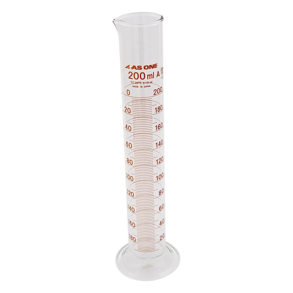 メスシリンダー 200mL 校正証明書付