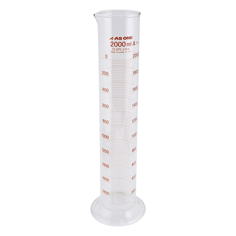 メスシリンダー 2000mL 校正証明書付
