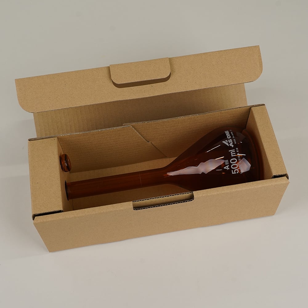 1-8565-29 高精度メスフラスコ 茶 500mL 【AXEL】 アズワン