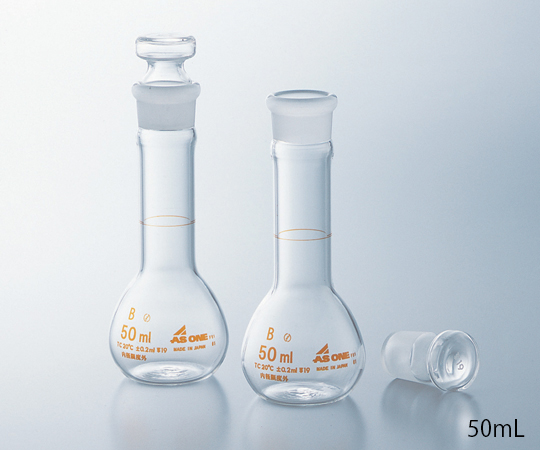 【校正対応】アズワン1-8566-02短型メスフラスコ白１００ｍＬ【1個】(as1-1-8566-02)