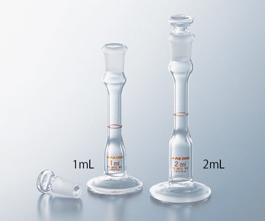 【校正対応】アズワン1-8582-04台付メスフラスコ白４ｍＬ【1個】(as1-1-8582-04)