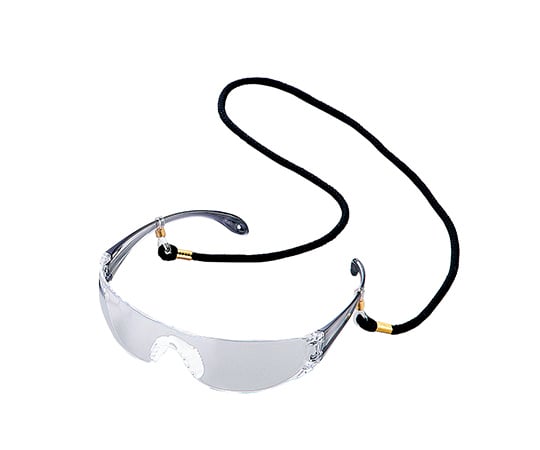 アズワン1-8632-12ＪＩＳ軽量保護メガネストラップ付ＬＦ－１０２ブラック【1個】(as1-1-8632-12)