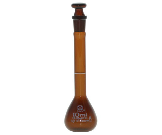 1-8659-03-57 メスフラスコ（全量フラスコ・カスタムA） 茶 20mL