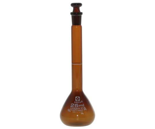 柴田科学1-8659-04メスフラスコ（全量フラスコ・カスタムA）茶25mL【1個】(as1-1-8659-04)