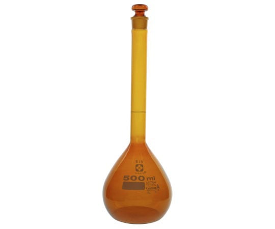 柴田科学1-8659-09メスフラスコ（全量フラスコ・カスタムA）茶500mL【1個】(as1-1-8659-09)