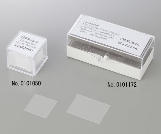 アズワン1-877-06カバーグラスＮｏ．０１０１１７２２４×３２ｍｍ１００枚×１０箱入【1箱(100枚×10箱入)】(as1-1-877-06)