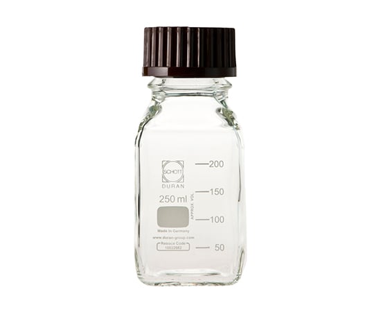 SCHOTT/DURAN1-8870-14ねじ口瓶角型白デュラン(R)赤キャップ付２５０ｍL【1本】(as1-1-8870-14)