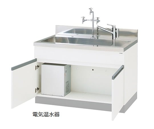 【大型商品※送料別途】アズワン1-9100-11　流し台 (電気温水器内蔵) 1200×750×800(930)mm　DWA-1275YT