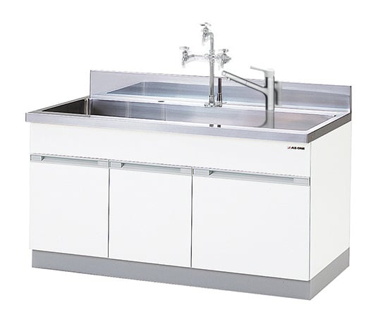 【大型商品※送料別途】アズワン1-9100-12　流し台 (電気温水器内蔵) 1500×750×800(930)mm　DWA-1575YT