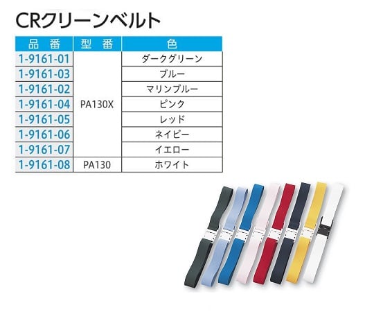 1-9161-08 CRクリーンベルト ホワイト PA130 【AXEL】 アズワン