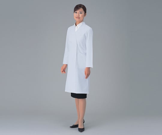 1-9193-16カラ－ラボコート（女性用）７１－０７３Ｌ青【1着】(as1-1-9193-16)