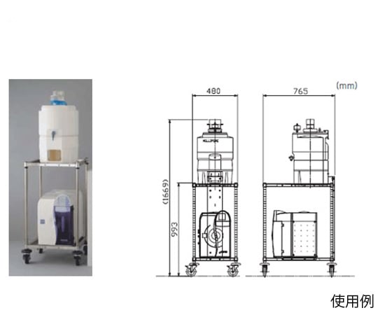 1-9470-43 超純水製造装置 MillQ用標準架台 ZRJKSTDJ1