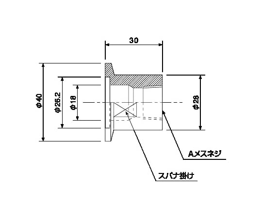 アズワン AS ONE 継ぎ手 ALF-3/4U-25A 1-9634-04 [A100506]-