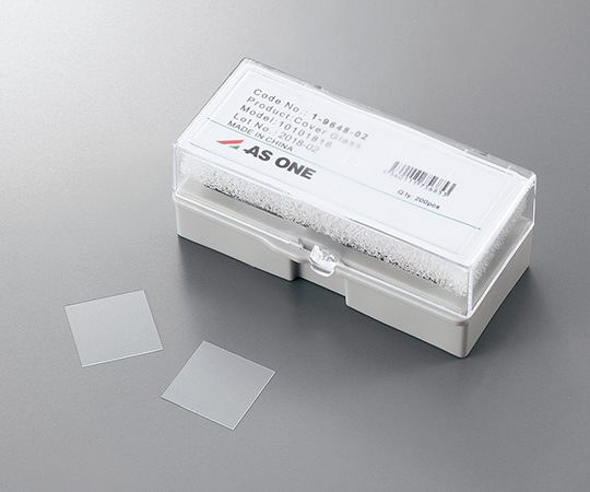 アズワン1-9648-02カバーガラス硼珪酸ガラス１０１０１８１８１８×１８ｍｍ２００枚入【1箱(200枚入)】(as1-1-9648-02)