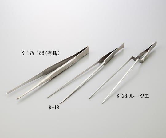 1-9749-36 ピンセット （有鈎） K‐17V 13B