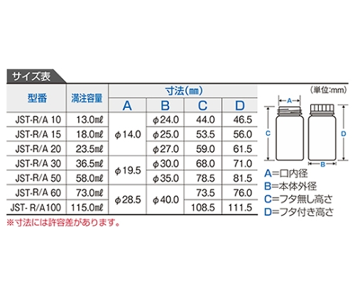 ニッコー17-2000-60-55　ＰＥＴスクリューバイアル６０ｍｌ　褐色　JST-R/A 60