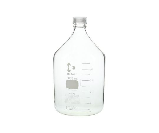 SCHOTT/DURAN2-035-07ねじ口瓶丸型白（デュラン(R)）透明キャップ付５０００ｍＬ【1本】(as1-2-035-07)