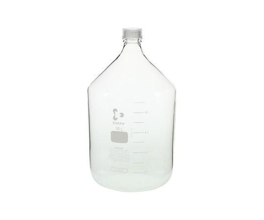 ねじ口瓶丸型白（デュラン(R)）　透明キャップ付　10000mL