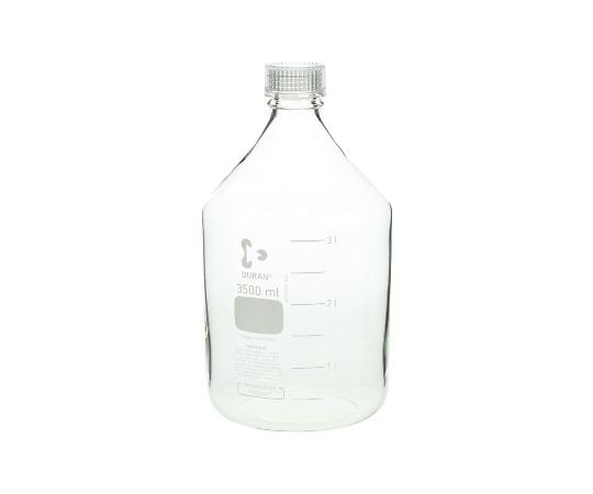 SCHOTT/DURAN2-035-11ねじ口瓶丸型白（デュラン(R)）透明キャップ付３５００ｍＬ【1本】(as1-2-035-11)
