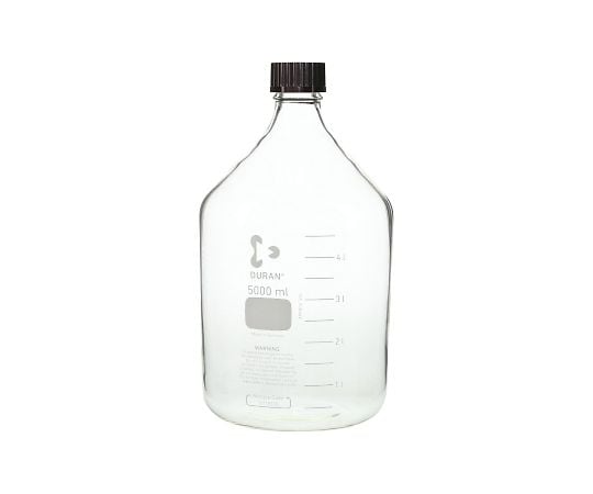 SCHOTT/DURAN2-076-07ねじ口瓶丸型白（デュラン(R)）赤キャップ付５０００ｍＬ【1本】(as1-2-076-07)