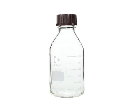 SCHOTT/DURAN2-076-10ねじ口瓶丸型白（デュラン(R)）赤キャップ付７５０ｍＬ【1本】(as1-2-076-10)