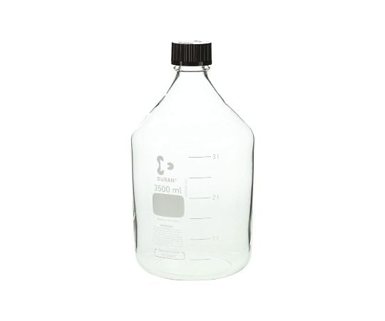 ねじ口瓶丸型（デュラン（R）） 赤キャップ付 3500mL