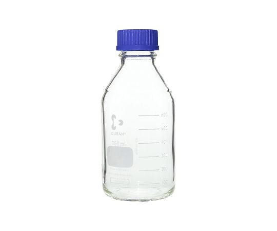 SCHOTT/DURAN2-077-10ねじ口瓶丸型白（デュラン(R)）青キャップ付７５０ｍＬ【1本】(as1-2-077-10)