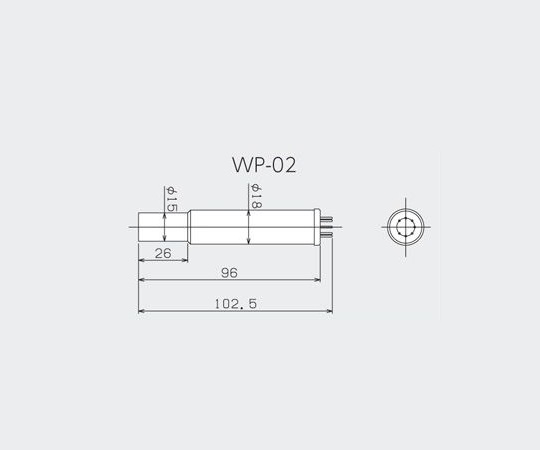 2-081-02 ピラニ真空計 GP-1Gケース付＋測定子WP-02 GP-1G（ケース付き）/WP-02