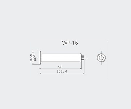 2-081-04 ピラニ真空計 GP-1Gケース付＋測定子WP-16 GP-1G（ケース付き）/WP-16