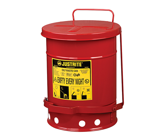 2-1063-01 耐火ゴミ箱（オイリーウエスト缶） J09100