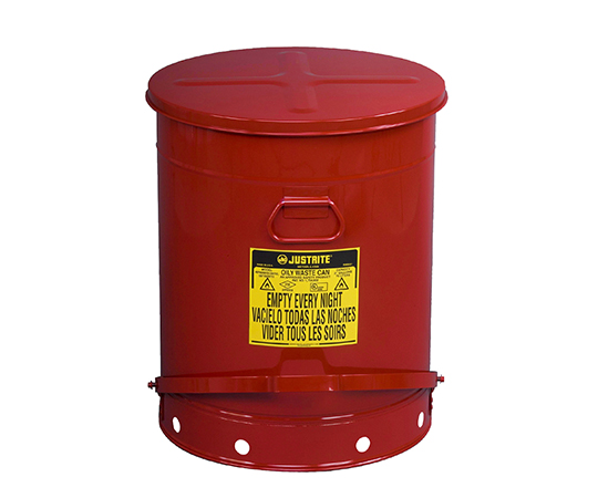 2-1063-04 耐火ゴミ箱（オイリーウエスト缶） J09700