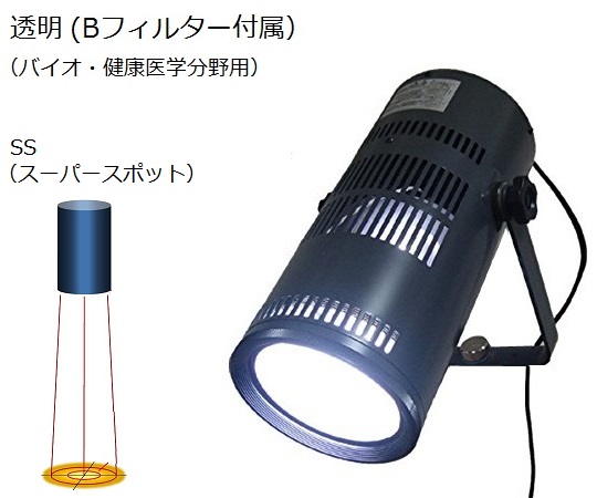 2-1181-36 人工太陽照明灯(100Wシリーズ)バイオ・健康医学分野用透明スーパースポット照明タイプ XC-100BSS