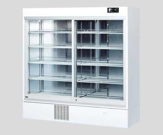 2-1199-04 薬用冷蔵ショーケース 1002L スライドラック（カードホルダー付） IMS-1198-RA