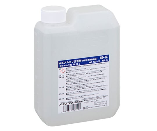 2-1201-11 水系アルカリ洗浄剤（界面活性剤無添加） 1L MS-1A