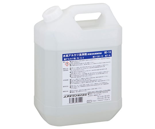 2-1201-12水系アルカリ洗浄剤界面活性剤無添加4L MS-1A