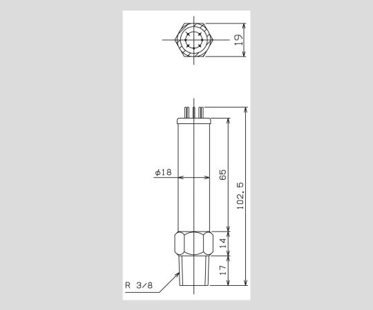 アルバック ピラニ真空計 GP-2001G＋測定子WP-03 GP-2001G/WP-03 (2